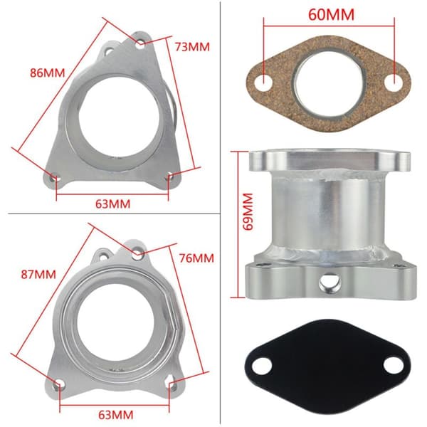 【DT】EGR Delete Kit för Golf Mk5 2.0Tdi, Passar även 2.0Tdi Ventil VR-EGR03