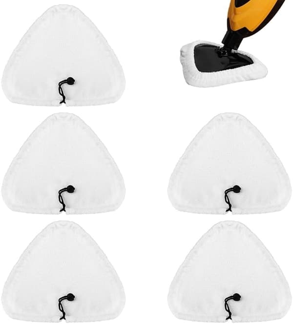 5-pack ångmoppdynor, triangulär mikrofiberrengöringsduk kompatibel med X5 ångmoppskydd, för HD ångmopp och handhållen ångrengörare