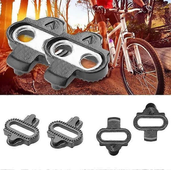 Cykelpedaler SPD klamper til Echelon cykelpedaler klipsklamper fungerer med Giro Cycle Spin-sko. (2-pak) Sort