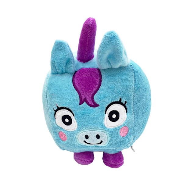 stora spel katt plysch söt fyrkantig katt plysch docka Square unicorn 14x10x12cm