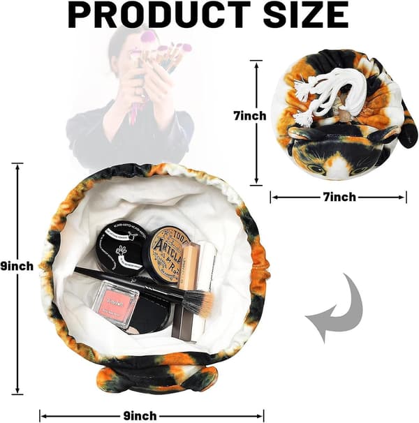 Kattformet sminkepung med snøring for kvinner