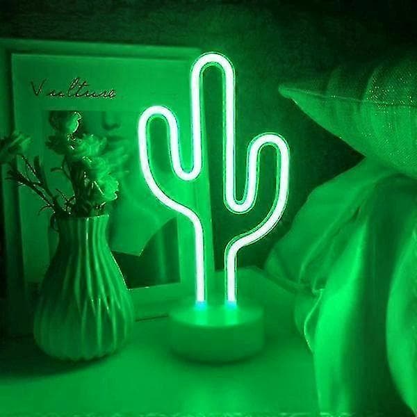 Ørkenplante LED Neonlys til Børneværelse Natlys