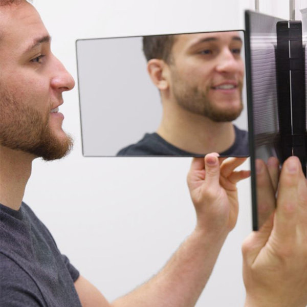 3Way 360° spegel med LED-ljus, Trifold Mirror Grön med led Green with led