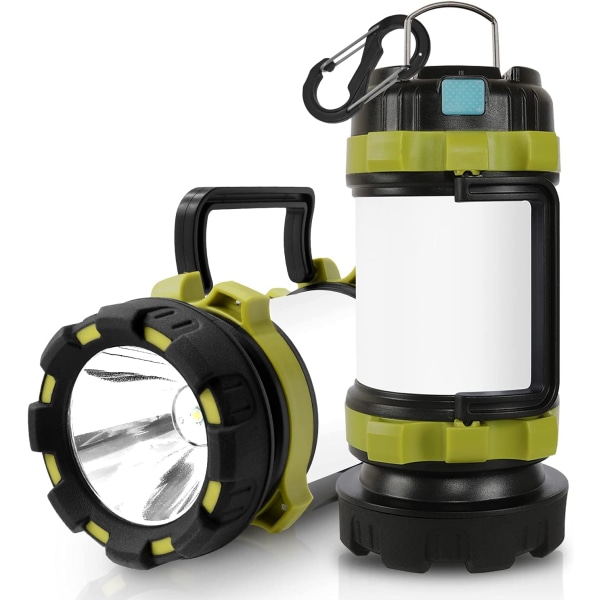 LED campinglykta Uppladdningsbar, T2000 hög lumen 2 Pack