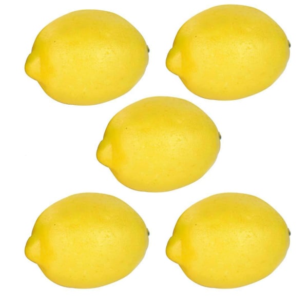 5 st falska limefrukter, falska citroner, naturtrogna konstgjorda limefrukter, falska gröna citroner konstgjorda frukter citron för hemkök Festdekoration 5 st (stor storlek 3,5" Style 2
