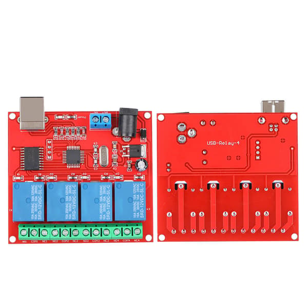 12V 4-kanals USB Smart Switch Relæmodul PC-kontrol