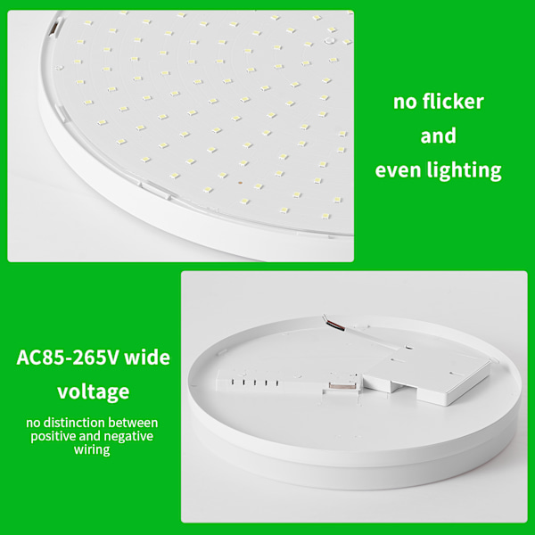 Neoglint 48W Rund LED-taklampa för infälld montering för kök, sovrum och hall (6500-7000K)