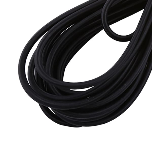 Slitesterk 5 mm svart elastisk snor for DIY smykkelaging - 10 m lengde