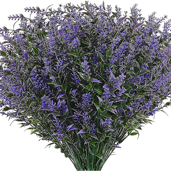 4 stk kunstig lavendel lilla falske blomster Acsergery gave lavendel planter