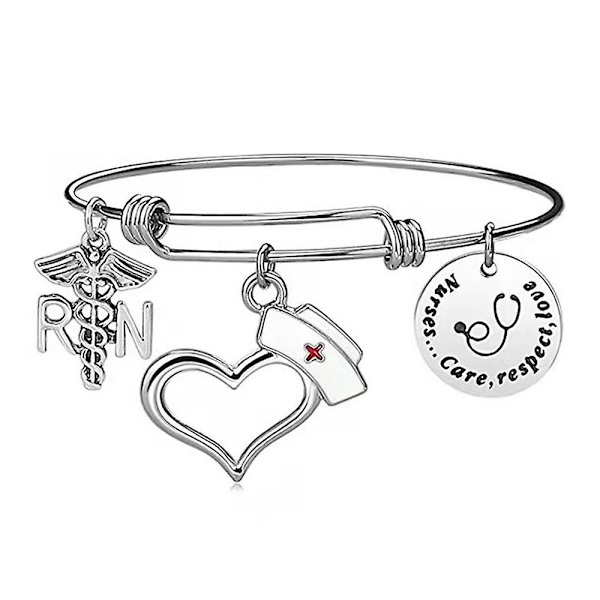 Sjuksköterska medicinsk omvårdnad examen symbol Charm armband armband