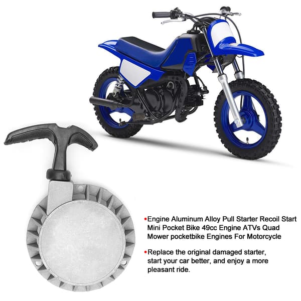 49CC Motor Pull Recoil Start Starter för Mini Pocket Bicycle Quad Gräsklippare Motorcykel Motorer