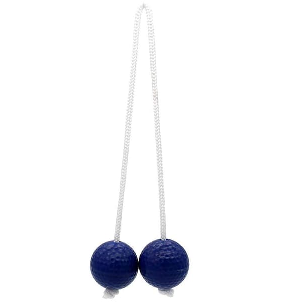 3 par børnegolf træningsbold snorbold stige bold golfhul bold 3 par PE taske elastisk stige kaste spil bolde blå blue