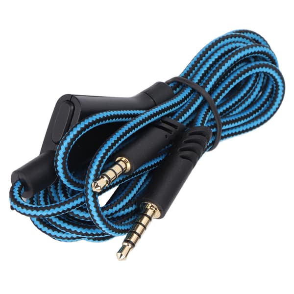 Astro A10 A40TR Gaming Headset Erstatningslydkabel med Inline Volumkontroll og Mute Funksjon Blå