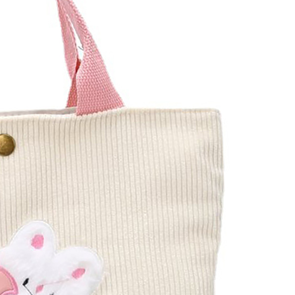 Stilig liten tote-veske med trykknapplukking og søtt mønster, ideell for shopping og pendling, i rosa blomsterdesign