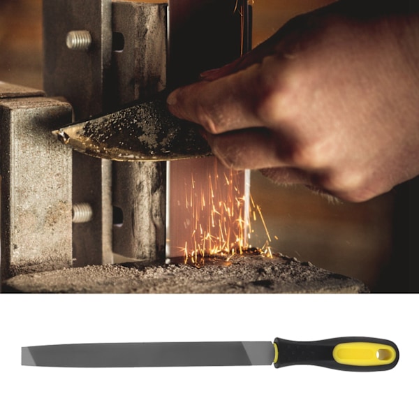8-tommers flat fil med håndtak - Glatt bladeggesliper for ingeniører og metallarbeid