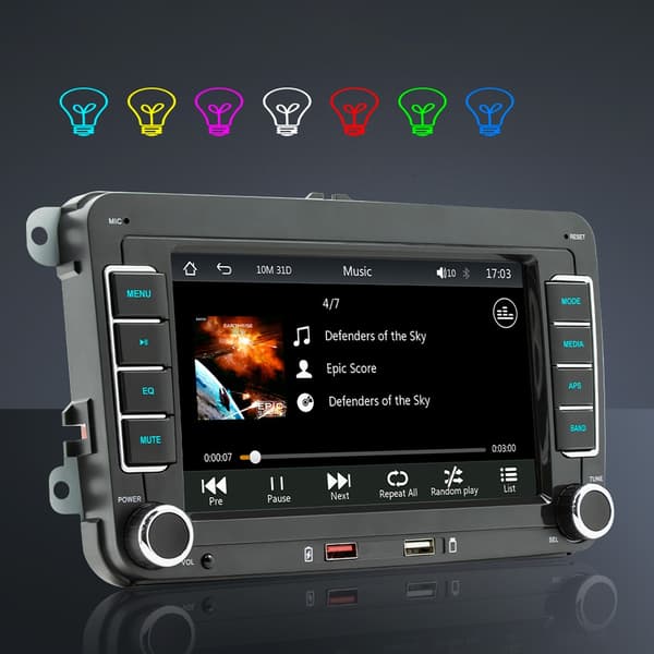 F9070W Bilradio / CarPlay & Android Auto - 7 tommer til Volkswagen 1300