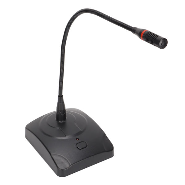 Desktop Svanehals Mikrofon 6,35 mm Kabel med Lys til Konferenceudsendelse og Optagelse