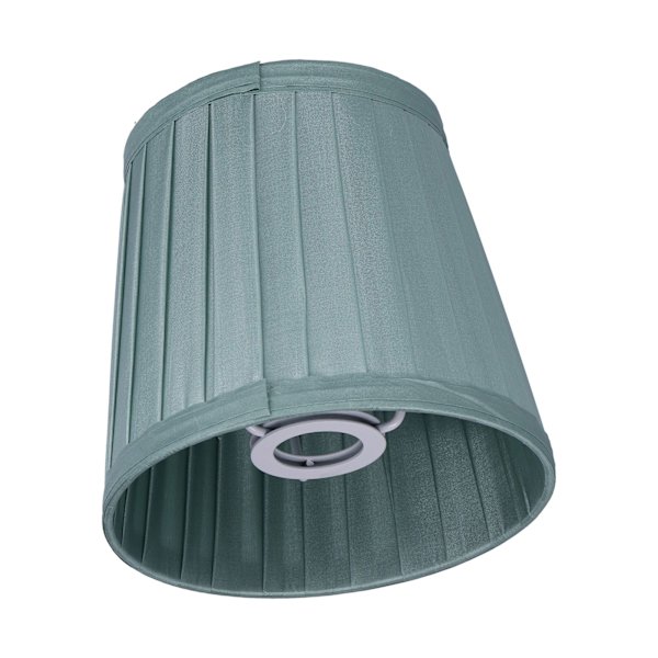 Grön tygklämma på lampskärm för hotell, hallar och sovrum - E14 mjukt omslag Green cloth clause