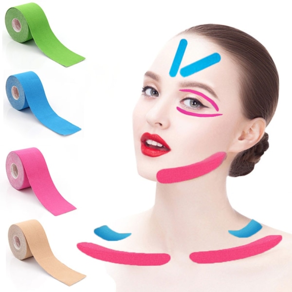 2.5CM*5M Face V Line Neck Eyes Lifting Wrinkle Remover Sticker Beige