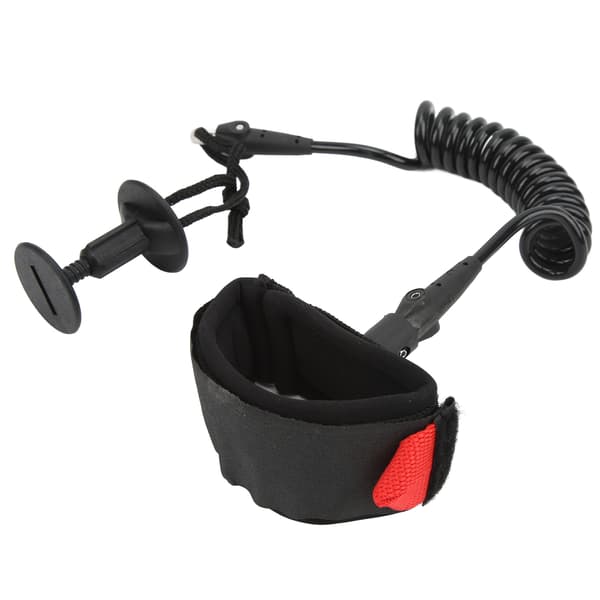 5,5 mm 4 fods Paddle Board Håndledsrem Elastisk TPU Håndleds Surfkoppel Stand Up Paddle Leash til Surfbræt Black