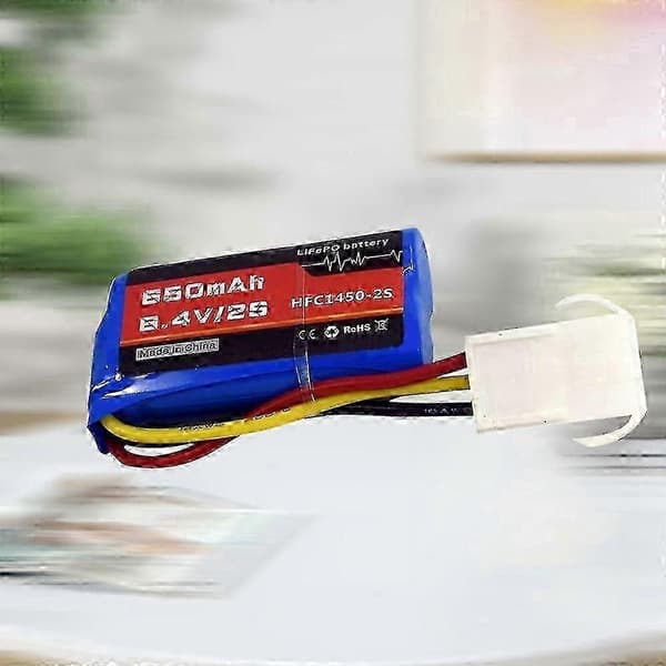 6.4V 2S 650mAh Li-batteri/ EL4.5-3P hunn P-TIL-R for RC lastebil bil hurtigbåt B-USB-latauskaapeli