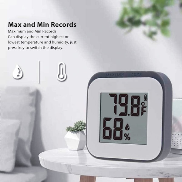 Presis Magnetisk Hygrometer og Termometer for Barnerom og Baderomsbruk