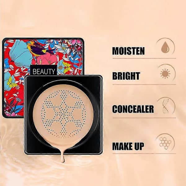 Concealer flytende foundation luftpute foundation sopphode sminkeform puff kosmetikk for