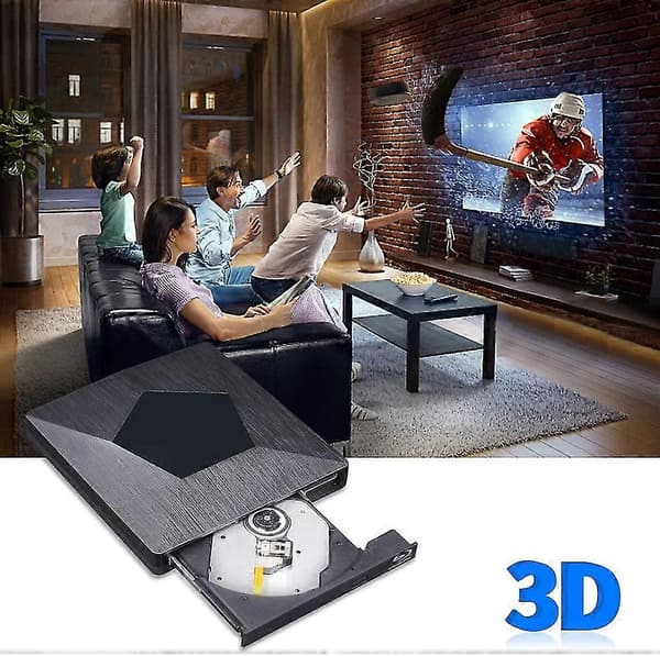 [DT]Ekstern 3D DVD-brænder, ultraslank USB 3.0 og Type-C BD CD DVD-brænder afspiller skrive læser disk til Mac O
