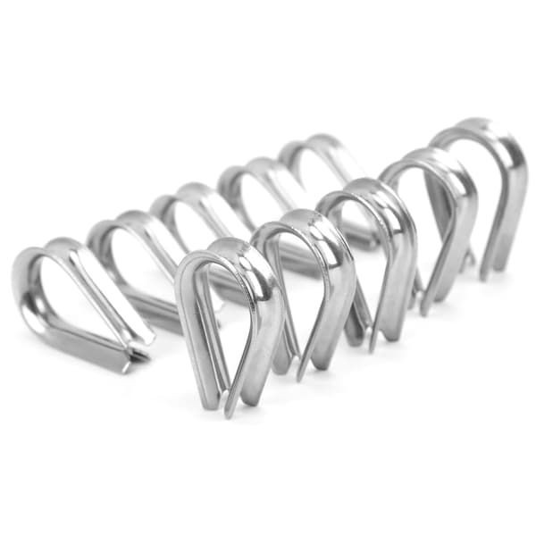 4MM Rostfritt Stål Båt Vajer Klämmor Kabel Skyddsring Fasta Kauser Clips
