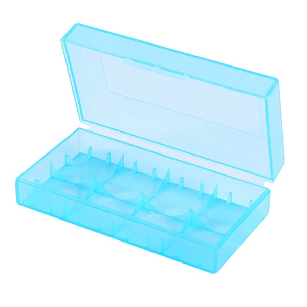 Multifunktionell Transparent Batteriförvaringslåda i Plast 10-pack 5 Färger
