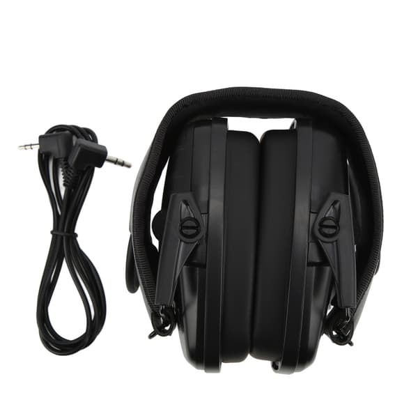 Professionel Jagt Høreværn Støjreduktion Udendørs Skyde Headset Sort