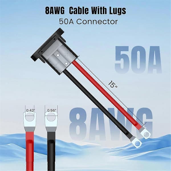 Anderson-kontakt, 8AWG 50AMP Batteri Snabbkoppling