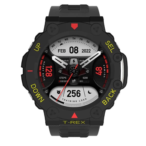 Klockfodral 2-i-1 Skyddsfodral + Skärmskyddsglas för Amazfit T Rex 2 Trex 2 Smartklocka Blue