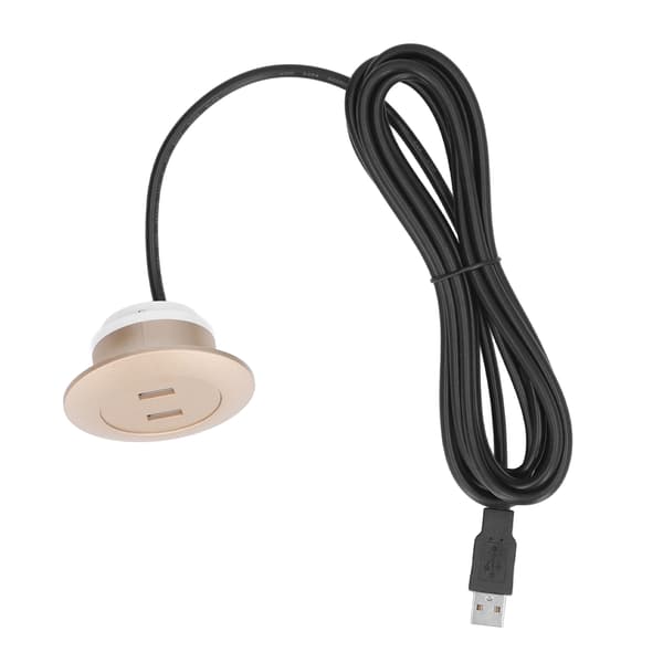 Guld Flush Mount Dobbelt USB Opladningsstik Sofa USB Oplader til Hjemmet