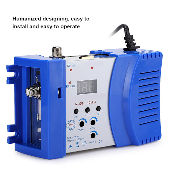 Analog HD Modulator HDM68 High Definition Multimedia Interface RF VHF UHF Datatilbehør EU-kontakt