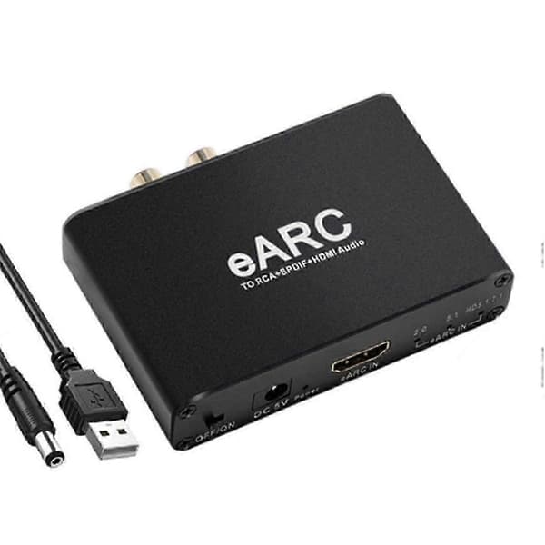 HDMI EARC ARC Audio Extractor 192Khz Konverter til RCA-adapter for digital TV-lyd