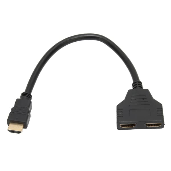 HD Multimedia Interface Splitter 1 inn 2 ut hann til dobbel hunn adapterkabel