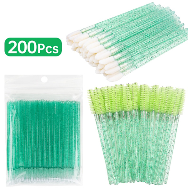 200 st disponibel kristall sminkborstar
