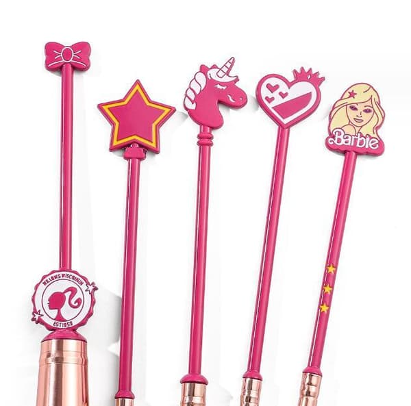 【DENGTU】5-pack Rosa Komplett Set med Sminkborstar Pink