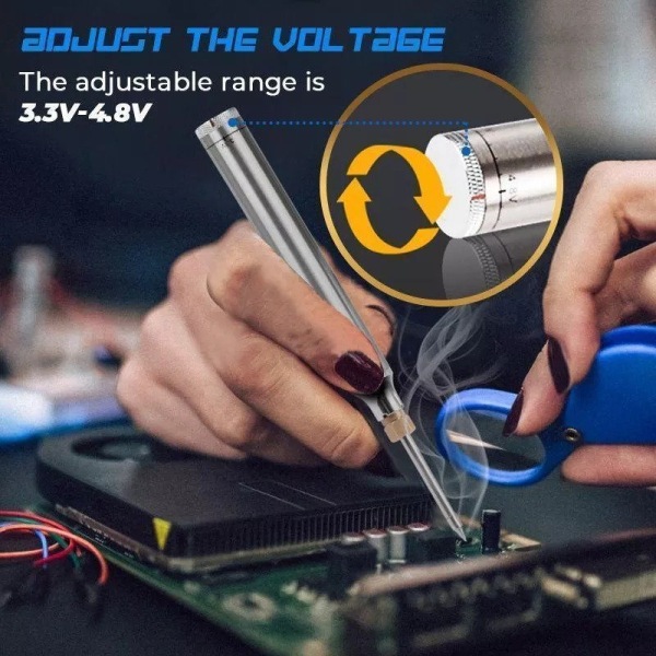 5V 15W batteridriven lödkolv Red