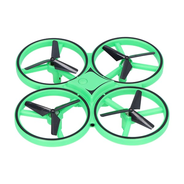 RC Mini Drone Gravity Sensor LED Light Quadcopter Barnleksak med Dubbel Fjärrkontroll WatchGreen