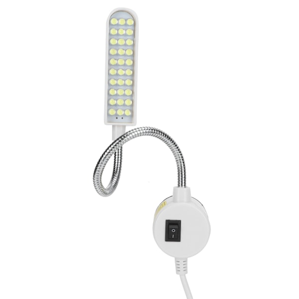 Ekspert på tverrgrensende operasjoner: Symaskin LED-lampe med 30 perler, svanehals arbeidslys, magnetisk base, EU-plugg AC110‑250V