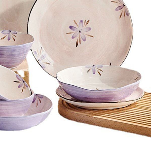 12,7 cm Lilla Keramikskål til Suppe Salat Pasta Ris Dessert