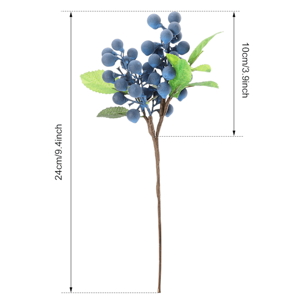 Blåbärsfärgade skum-bär Konstgjorda blommor för mjuk heminredning och landskapsdesign