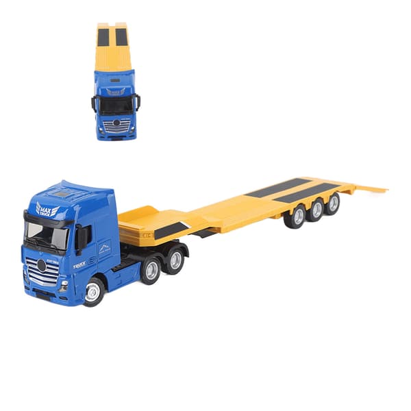 Alloy Engineering Flatbed Trailer Leketøy 1 50 Skala Statisk Modell Gul for Barn Over 8 År