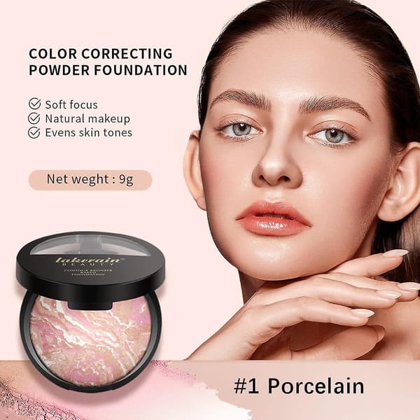 Bagte Matte Foundation Makeup Lysner, Dækkende Pudder Foundation Makeup Cover