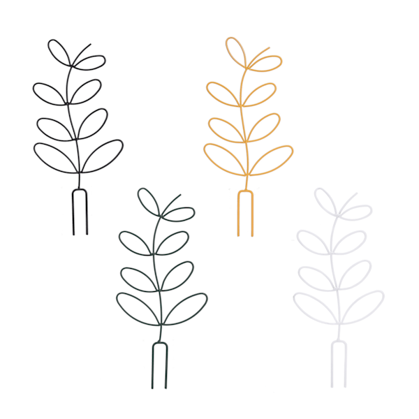 Klatrestativ i smijern for planter - Hvit spiss espalier