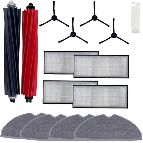 【DT】Tilbehørspakke til Roborock S8 PRO ULTRA - Filter/Mopper/Sidebørste/Udvidelig rulle Phonillico®