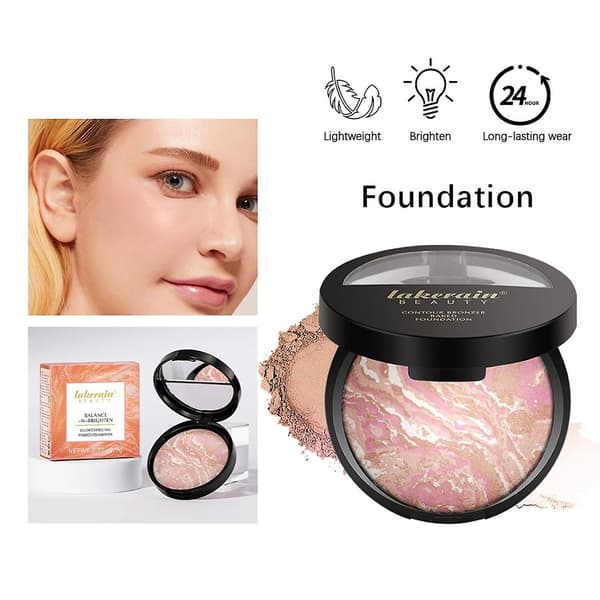Bagte Matte Foundation Makeup Lysner, Dækkende Pudder Foundation Makeup Cover