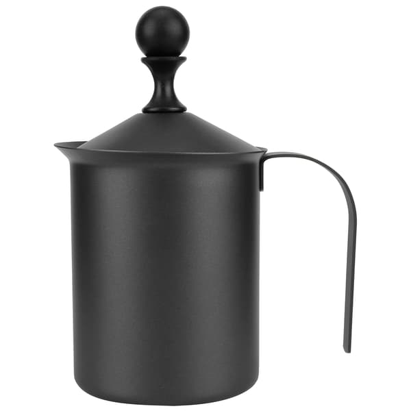 Japansk stil rustfrit stål manuel dobbeltmasket mælkeskummer kaffefløde 400cc